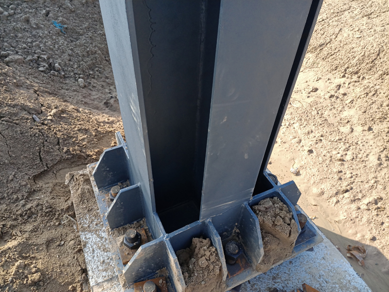 鋼結(jié)構(gòu)車間框架部分 十字柱